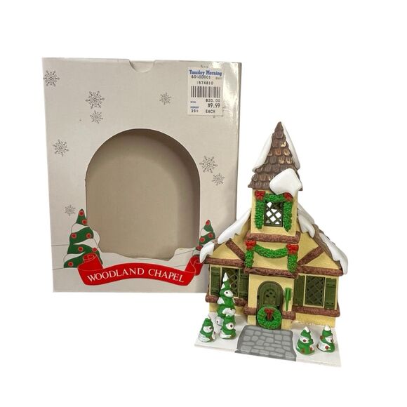 Department 56 Hide A Way Hollow Christmas Village Set 3 Cabin, Chapel, Cottage - Picture 11 of 16